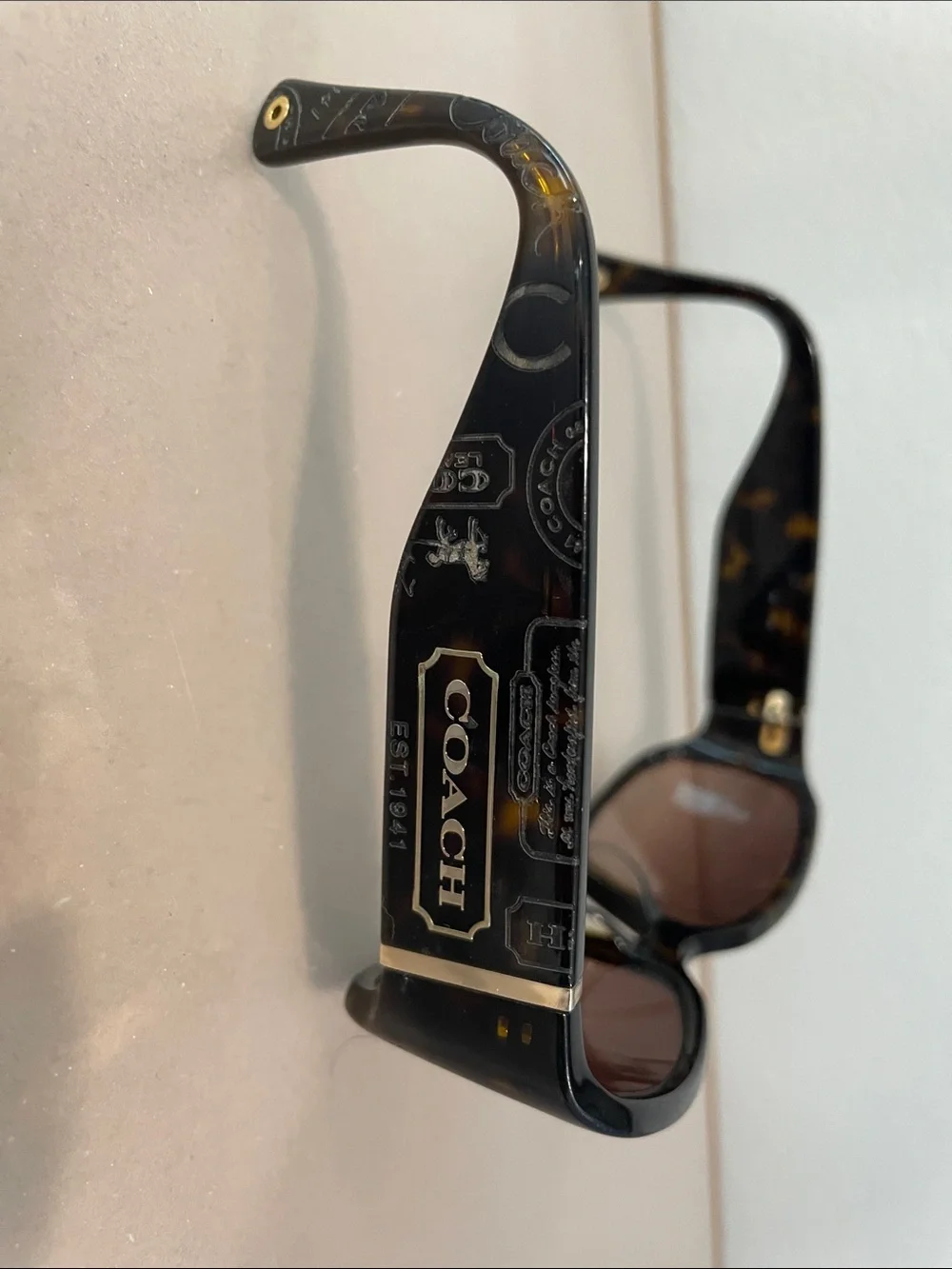 Coach Tortoise Shell Frame with Brown Lenses Women's Sunglasses Vintage Y2K S827